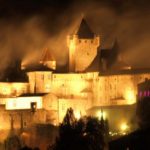 Vue nocturne du château